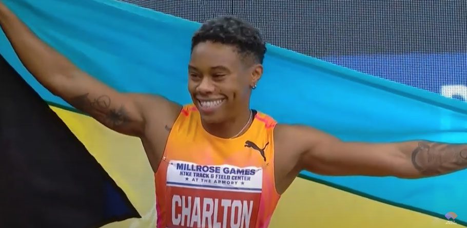 Charles after her world record in New York.